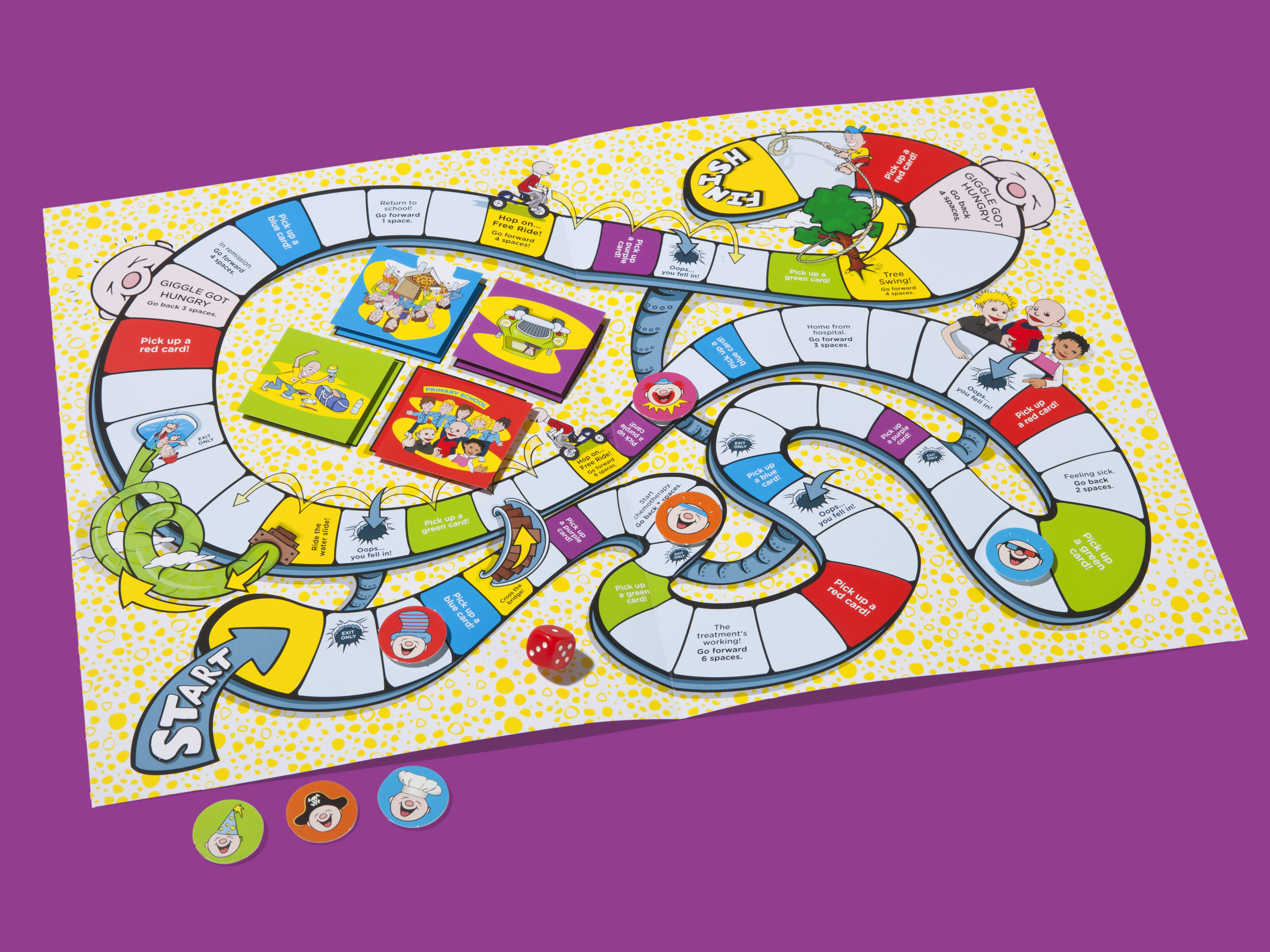 Camp Quality Board with game pieces